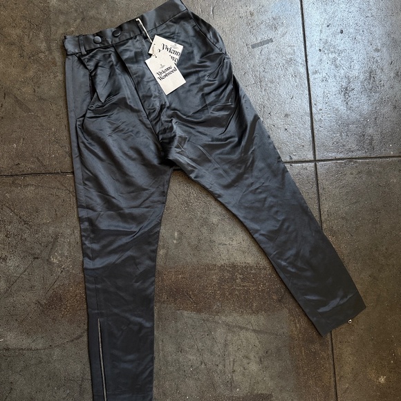 Vivienne Westwood NWT 1300$ F/W 2017 SILK and viscose shiny pants . Unreal